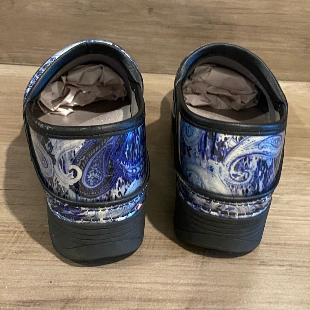 Dansko Blue Paisley Clogs - Picture 6 of 6